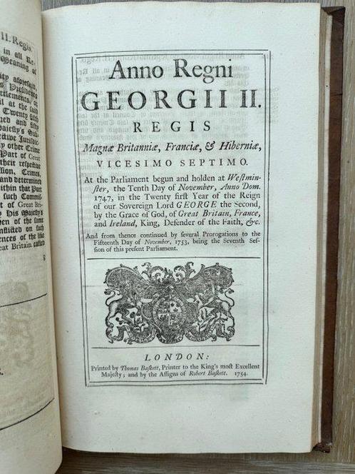 . - Bound Collection of 18 Acts of Parliament. Including;, Antiek en Kunst, Antiek | Boeken en Bijbels