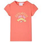 vidaXL Kindershirt 116 koraalkleurig, Verzenden, Nieuw
