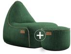 Cobana Lounge Chair & Pouf Outdoor - Groen, Huis en Inrichting, Zitzakken, Verzenden, Nieuw