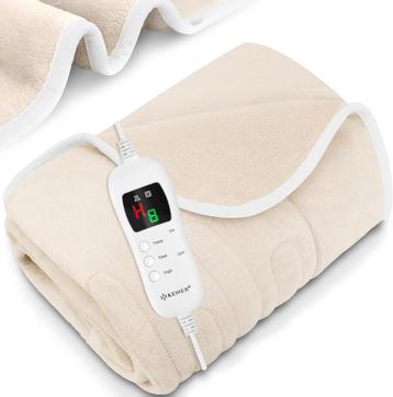 KESSER® Elektrische deken van pluche, 200 x 180 cm, bruin, T beschikbaar voor biedingen