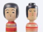 Set van 4 Kokeshi-poppen met Daruma-motieven - Japan -