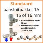 Eco 4 Standaard aansluitpakket 1A (Aansluitsetten (tip!)), Doe-het-zelf en Verbouw, Ophalen of Verzenden, Nieuw, Radiator, Hoog rendement (Hr)
