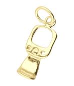 Gouden Blik lipje ketting hanger, Verzenden, Nieuw