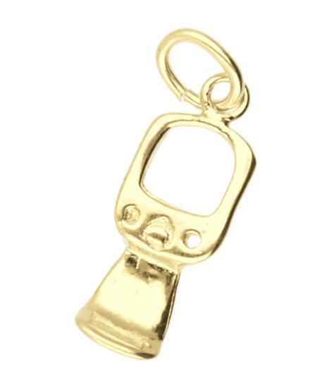 Gouden Blik lipje ketting hanger, Sieraden, Tassen en Uiterlijk, Kettinghangers, Verzenden