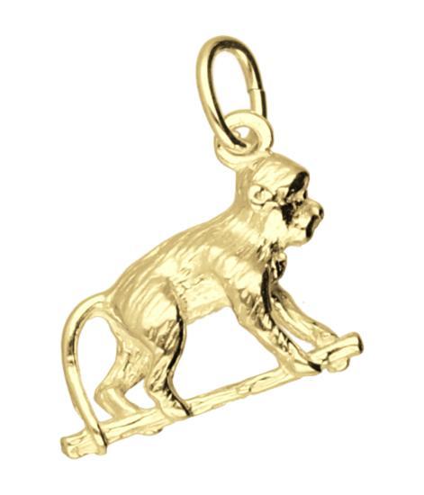 Gouden aap ketting ketting hanger, Sieraden, Tassen en Uiterlijk, Kettinghangers, Verzenden