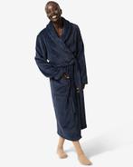 HEMA Badjas rib fleece donkerblauw, Verzenden