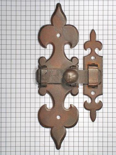 Grote deurschuif met vanger ijzer geroest, Doe-het-zelf en Verbouw, Hang- en Sluitwerk, Nieuw, Ophalen of Verzenden