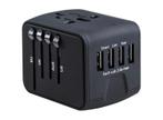 Fedec Universele Wereldstekker met 4 USB Poorten -