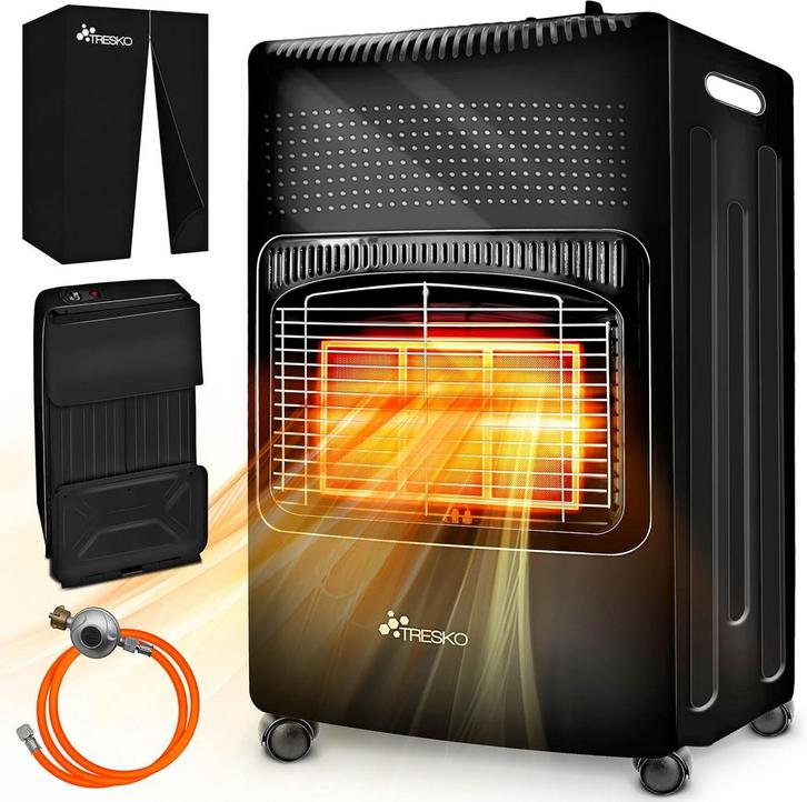 Gaskachel - Gasverwarming - 4200W - incl. Gasdrukregelaar en, Doe-het-zelf en Verbouw, Verwarming en Radiatoren, Zo goed als nieuw