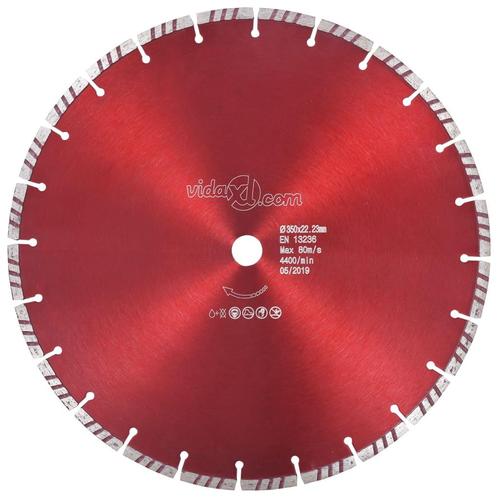 vidaXL Diamantzaagblad met turbo 350 mm staal, Doe-het-zelf en Verbouw, Gereedschap | Zaagmachines, Nieuw, Verzenden