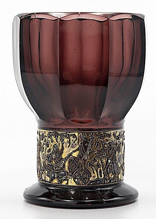 Art Deco Purple Walther Glass Vase 1920 - Vaas - Glas, Antiek en Kunst, Kunst | Designobjecten