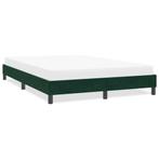 vidaXL Bedframe zonder matras 160x210 cm fluweel donkergroen, Verzenden, Stof, Groen, Nieuw