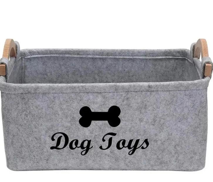 Opbergmand voor Hondenspeelgoed vilt (Spelen), Dieren en Toebehoren, Hondenspeelgoed, Nieuw, Ophalen of Verzenden