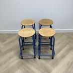 complete set 4x schoolkruk,  zithoogte 55 cm,  beuken -, Ophalen of Verzenden, Gebruikt, Hout