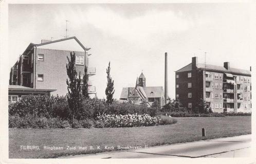 TILBURG - Ringbaan Zuid met R. K. Kerk Broekhoven II, Verzamelen, Ansichtkaarten | Nederland, Verzenden