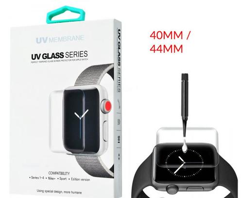 Apple Watch 40 / 44 MM UV Liquid Glue 3D Tempered Glass Prot, Telecommunicatie, Wearable-accessoires, Nieuw, Ophalen of Verzenden