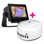 Garmin GPSMAP 723XSV Kaartplotter + GMR 18 HD+ Koepel Radar