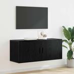 vidaXL Wandgemonteerde TV-kast Zwart Eiken 100 x 34,5 x 40, Minder dan 50 cm, Verzenden, Nieuw, Minder dan 100 cm