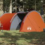 vidaXL Tunneltent 4-persoons waterdicht oranje, Caravans en Kamperen, Tenten, Verzenden, Nieuw, Tot en met 2