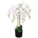 vidaXL Kunstplant met pot orchidee 75 cm wit, Huis en Inrichting, Verzenden, Nieuw