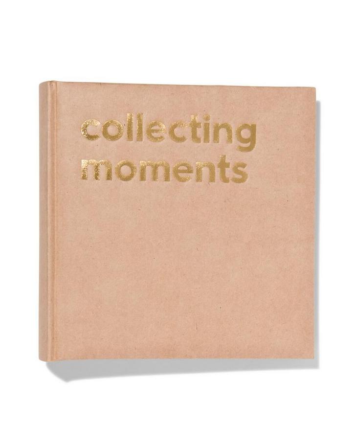 HEMA Fotoboek met insteekhoezen 22.5x22.5 kraft, Computers en Software, Overige Computers en Software, Nieuw, Verzenden
