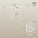TRUUSK Opvouwbaar Wasrek - 1,565 M Drooglengte - 2 Niveaus -, Verzenden, Nieuw