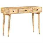 vidaXL Wandtafel 115x35x76 cm massief mangohout, Verzenden, Nieuw