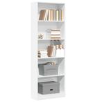 vidaXL Boekenkast 60x24x176 cm bewerkt hout wit, Huis en Inrichting, Kasten | Boekenkasten, Verzenden, Nieuw, Overige houtsoorten