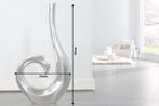 Moderne vaas WAVE 47cm zilver aluminium gepolijst decoratie, Huis en Inrichting, Ophalen of Verzenden, Nieuw