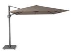 Challenger T1 premium zweefparasol 300x300 cm havanna   met, Tuin en Terras, Parasols, Ophalen of Verzenden, Nieuw