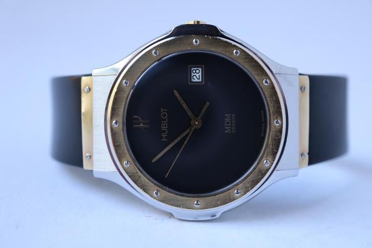 Horloge Hublot Classic MDM, Sieraden, Tassen en Uiterlijk, Horloges | Heren, Kunststof, Gebruikt, Staal, Overige merken, Polshorloge