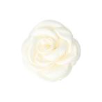 Haarspeld Duckklem 8cm – Haarbloem Roos – Wit, Nieuw