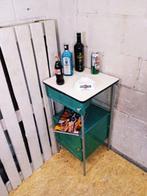 Bijzettafel - Vintage industriële kast - Staal