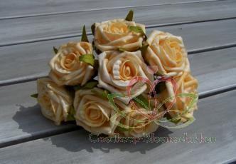 foam roos Elegant 5 cm. Zandgeel/stuk foam roos Eleg, Huis en Inrichting, Woonaccessoires | Kunstplanten en Kunstbloemen, Nieuw