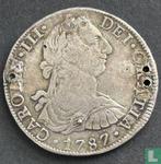 Mexico 8 real 1787, Postzegels en Munten, Munten | Amerika, Verzenden, Losse munt, Goud