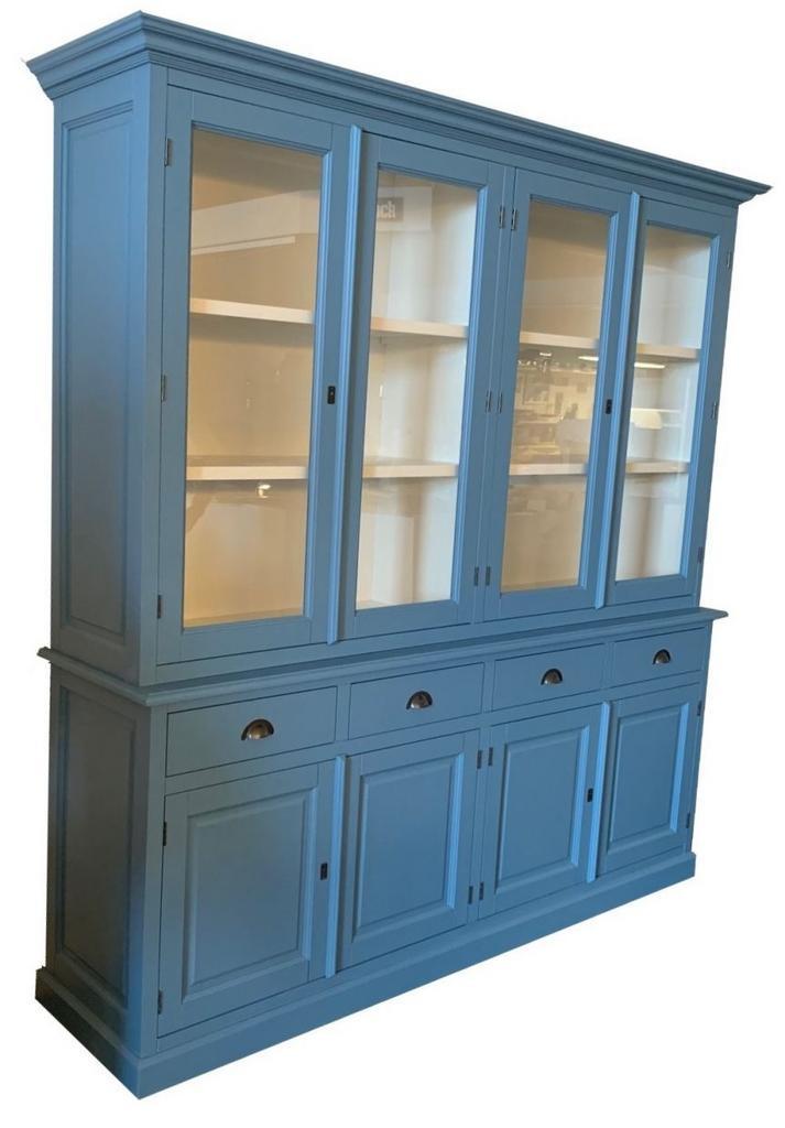 Buffetkast oud blauw Haarlo 220cm, Huis en Inrichting, Kasten | Buffetkasten, Ophalen of Verzenden