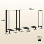 TRUUSK Brandhoutrek 240 X 32 X 115 Cm Brandhoutrek Met Twee, Huis en Inrichting, Haarden, Verzenden, Nieuw