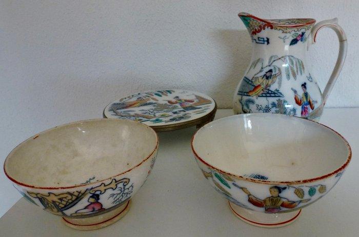 Keramis Boch, Petrus Regout - Timor - Set kommen (4) -, Antiek en Kunst, Antiek | Glas en Kristal