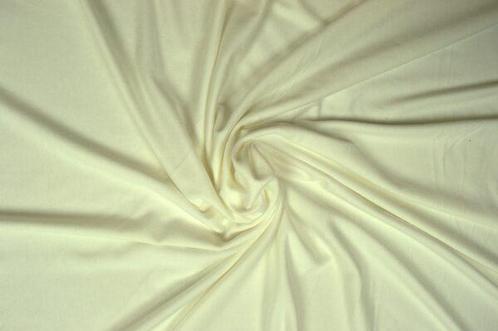 Viscose tricot – Gebroken wit, Hobby en Vrije tijd, Stoffen en Lappen, 120 cm of meer, 200 cm of meer, Wit, Nieuw, Overige materialen