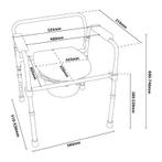 Toiletstoel Bedstoel met Emmer – In Hoogte Verstelbaar en Op, Diversen, Verpleegmiddelen, Ophalen of Verzenden, Nieuw