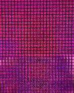 Polyester Foliedruk Hologram Geblokt Fuchsia, Nieuw