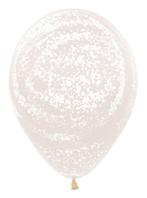 Ballonnen Graffiti White Crystal Clear 30cm 25st, Nieuw, Verzenden