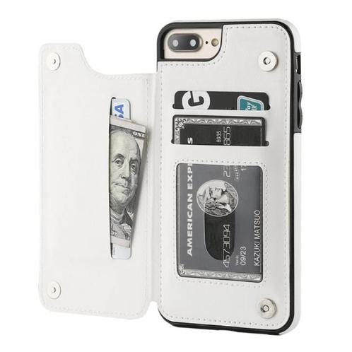Retro iPhone 5S / SE Leren Flip Case Portefeuille - Wallet, Telecommunicatie, Mobiele telefoons | Hoesjes en Frontjes | Apple iPhone