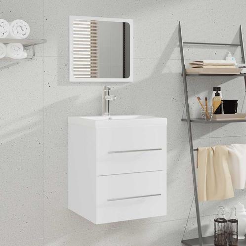 vidaXL Badkamerkast met spiegel 41x38,5x48 cm wit, Huis en Inrichting, Badkamer | Badkamermeubels, Nieuw, Minder dan 100 cm, Verzenden