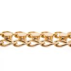 Gouden vintage fantasie schakel armband | 19 cm (FBM), Ophalen of Verzenden, Gebruikt, Overige kleuren, Goud
