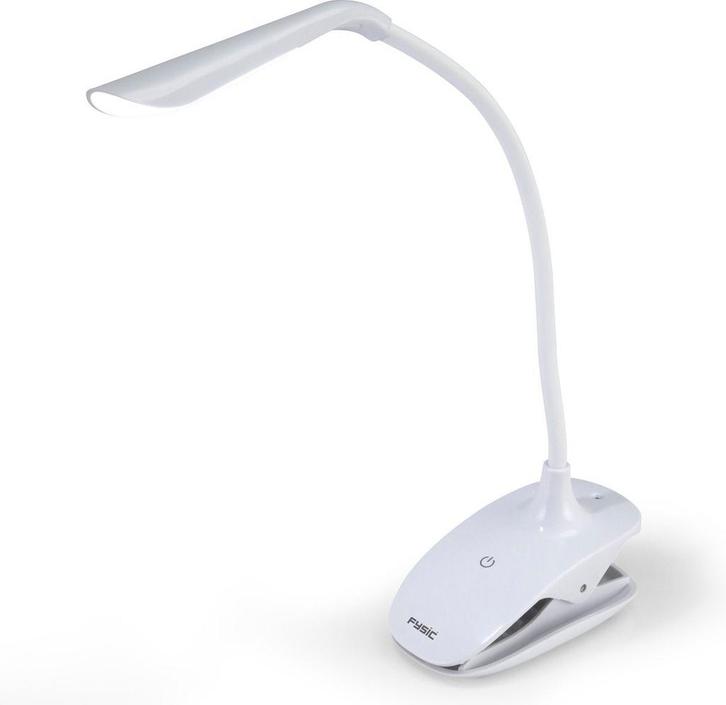 Tafellamp - Bureaulamp - Leeslamp - Wit - Fysic •, Huis en Inrichting, Lampen | Tafellampen, Zo goed als nieuw, Verzenden
