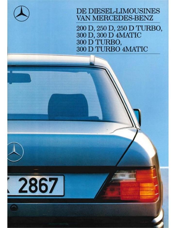 1988 MERCEDES BENZ E KLASSE DIESEL BROCHURE NEDERLANDS, Boeken, Auto's | Folders en Tijdschriften