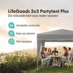 2dekans | LifeGoods Partytent Plus - Opvouwbare tent - 3x3 m, Tuin en Terras, Partytenten, Ophalen of Verzenden, Zo goed als nieuw