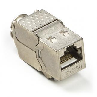 Keystone RJ45 | Cat6a S/FTP (Geaard, Zink), Computers en Software, Pc- en Netwerkkabels, Nieuw, Verzenden