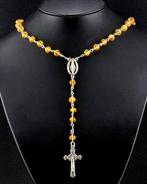 Golden Honey Baltic Amber Rozenkrans – Sterling Zilveren, Antiek en Kunst